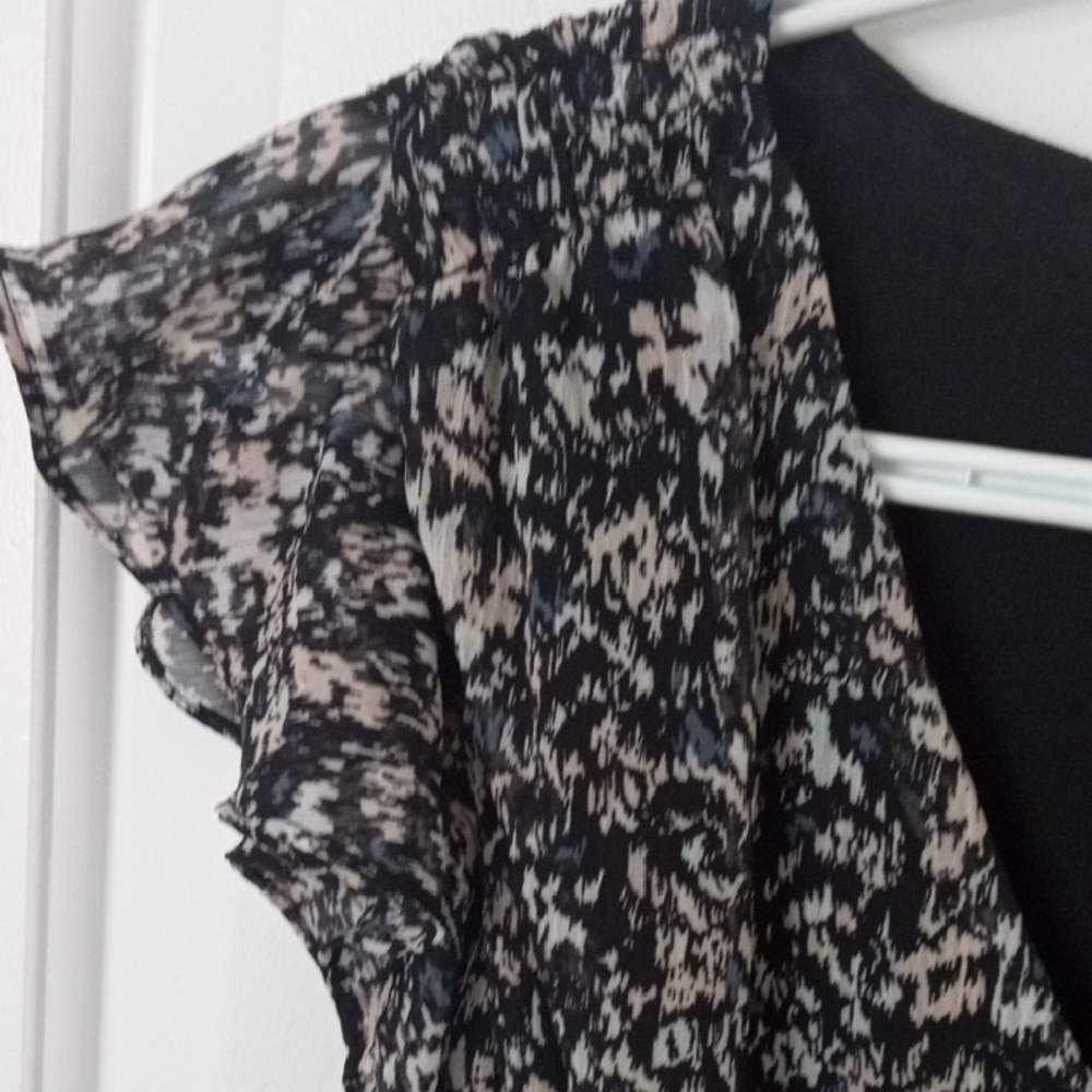 Elegant Black And Multi Color Midi Dress - Picture 7 of 15